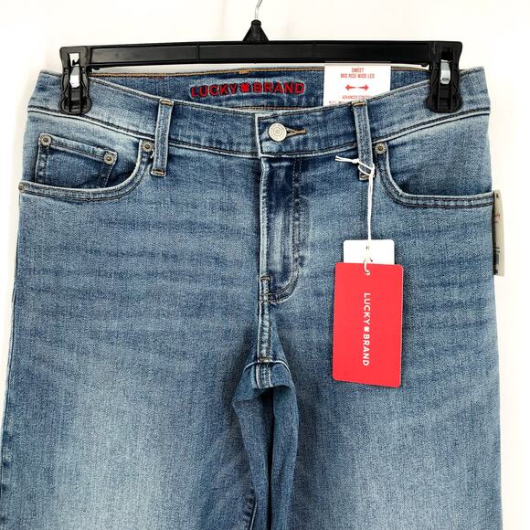 LUCKY BRAND Womens Sweet Wide Leg Jeans US 6 Size 28 Blue Free Cruising Wash NWT - Picture 5 of 13